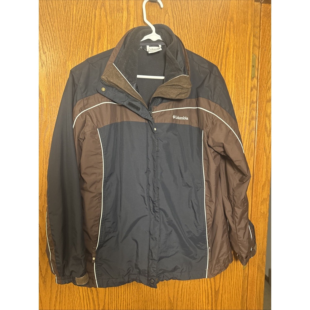 Columbia Interchange Jacket Womens L Black Fleece Liner 3-in-1 Winter Coat‎